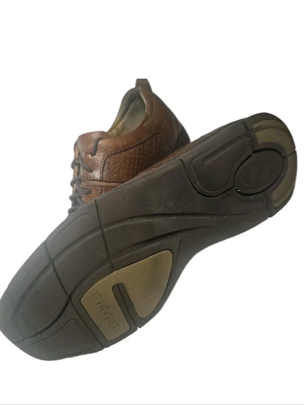 Johnston Murphy Shuler Brown Leather Bicycle Toe Oxford Shoe Men Size11M Derb[7E